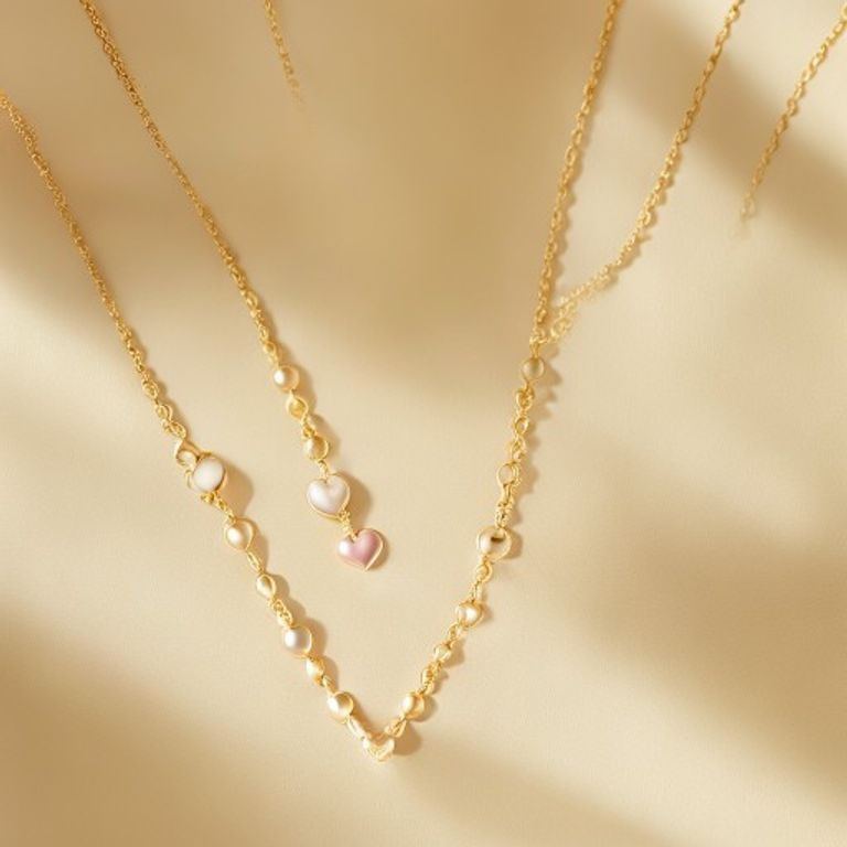 Layered Pearl Necklace Set