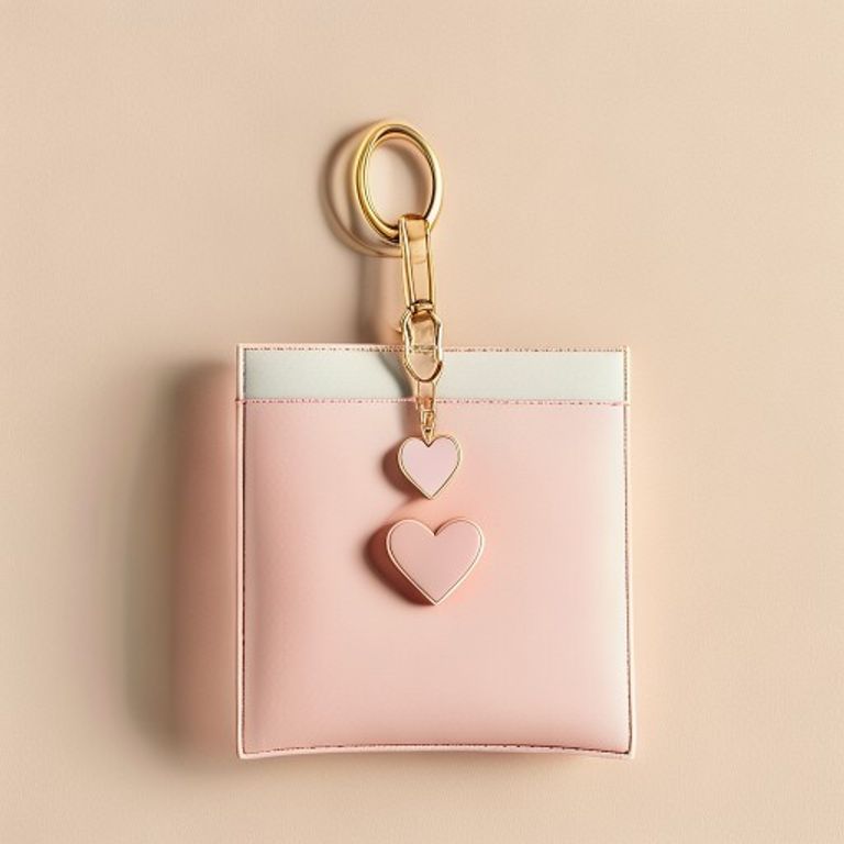 Heart Mirror Lipstick Keychain